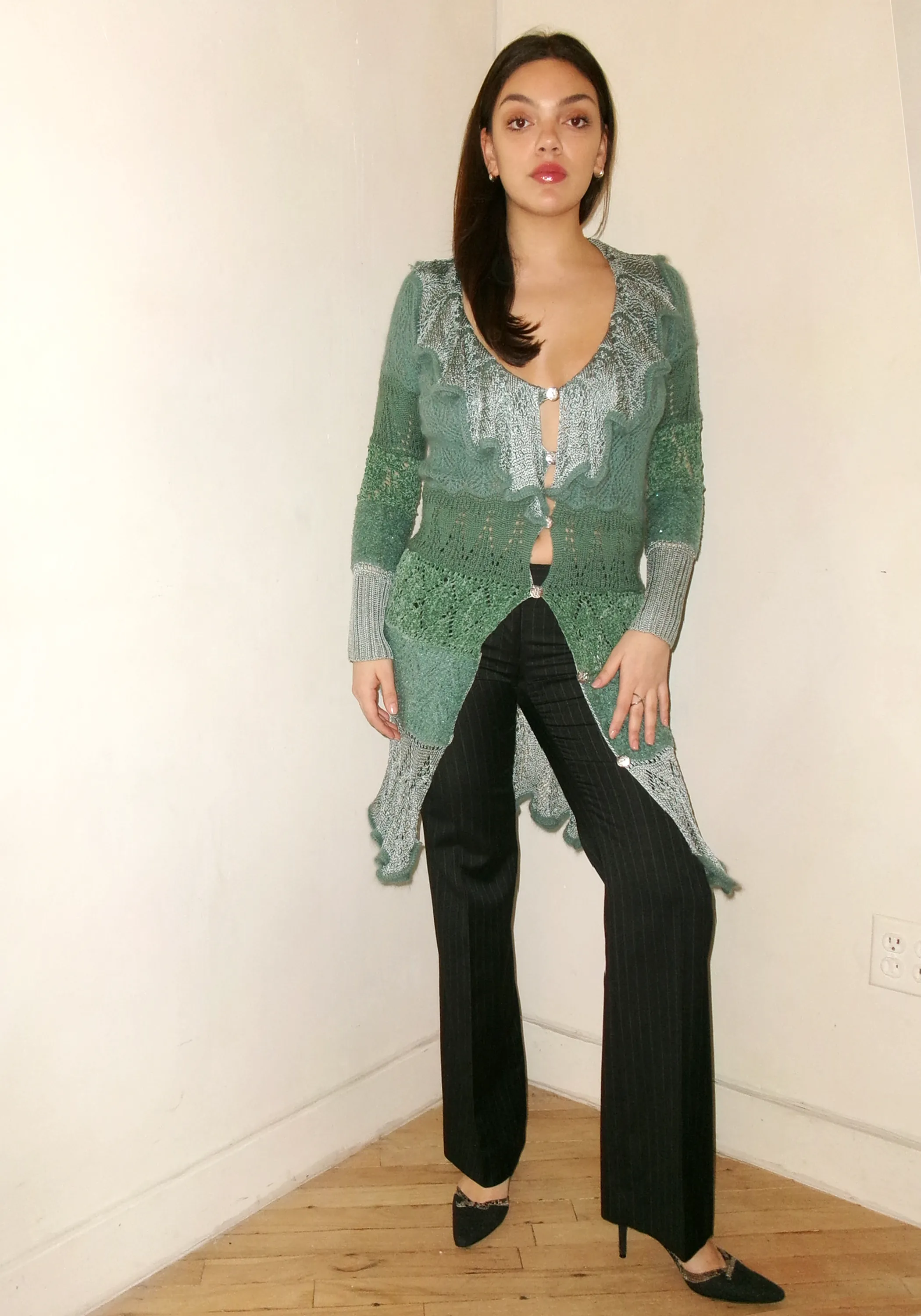 Christian Lacroix Bazaar Blue Cardigan
