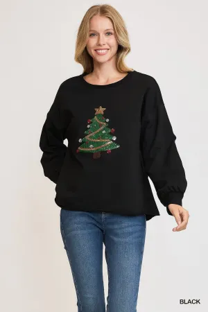 Christmas Tree Sequined Top