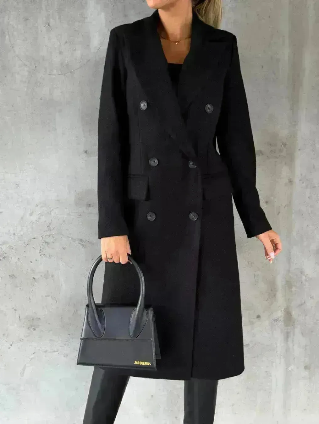 Classy Fashion Long Winter Coat Office Workwear for ladies Long Blazer overcoat