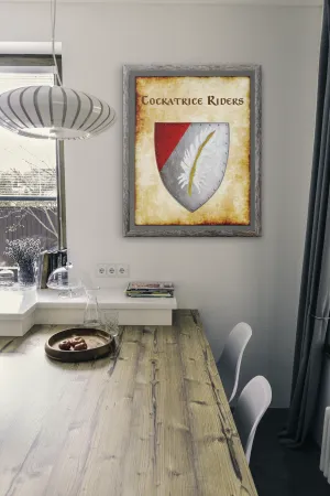 Cockatrice Riders Heraldry of Greyhawk Anna Meyer Cartography Canvas Art Print