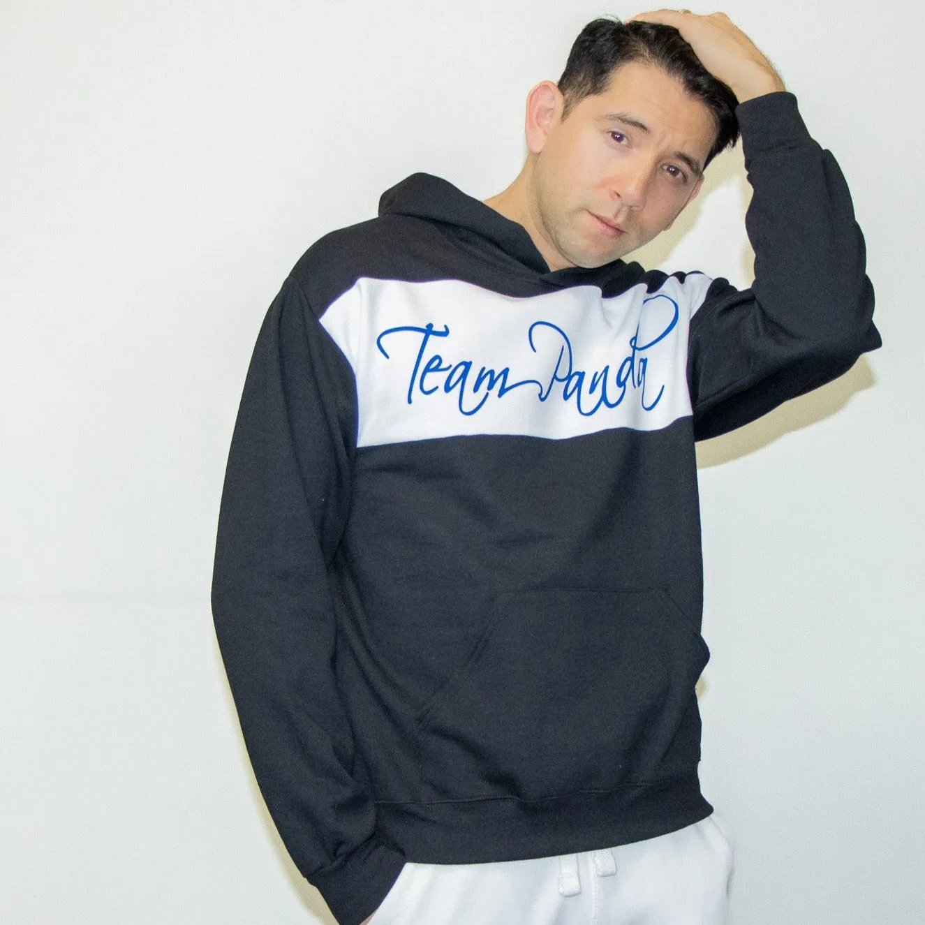 Comfy Cotton Polyester blend Hoodie (Black and white)
