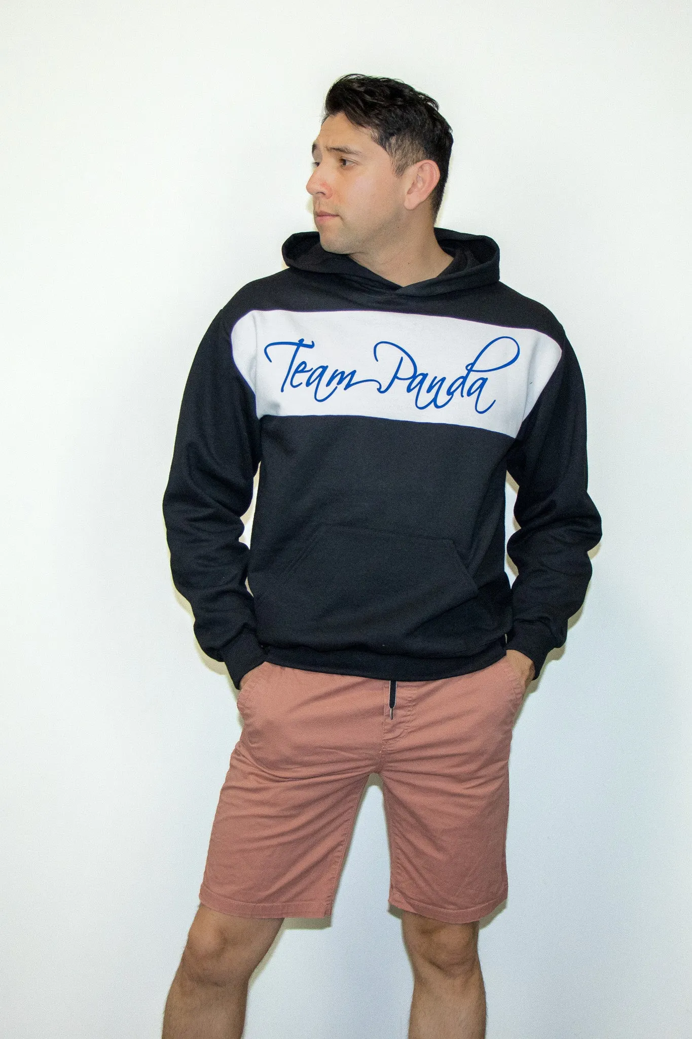 Comfy Cotton Polyester blend Hoodie (Black and white)
