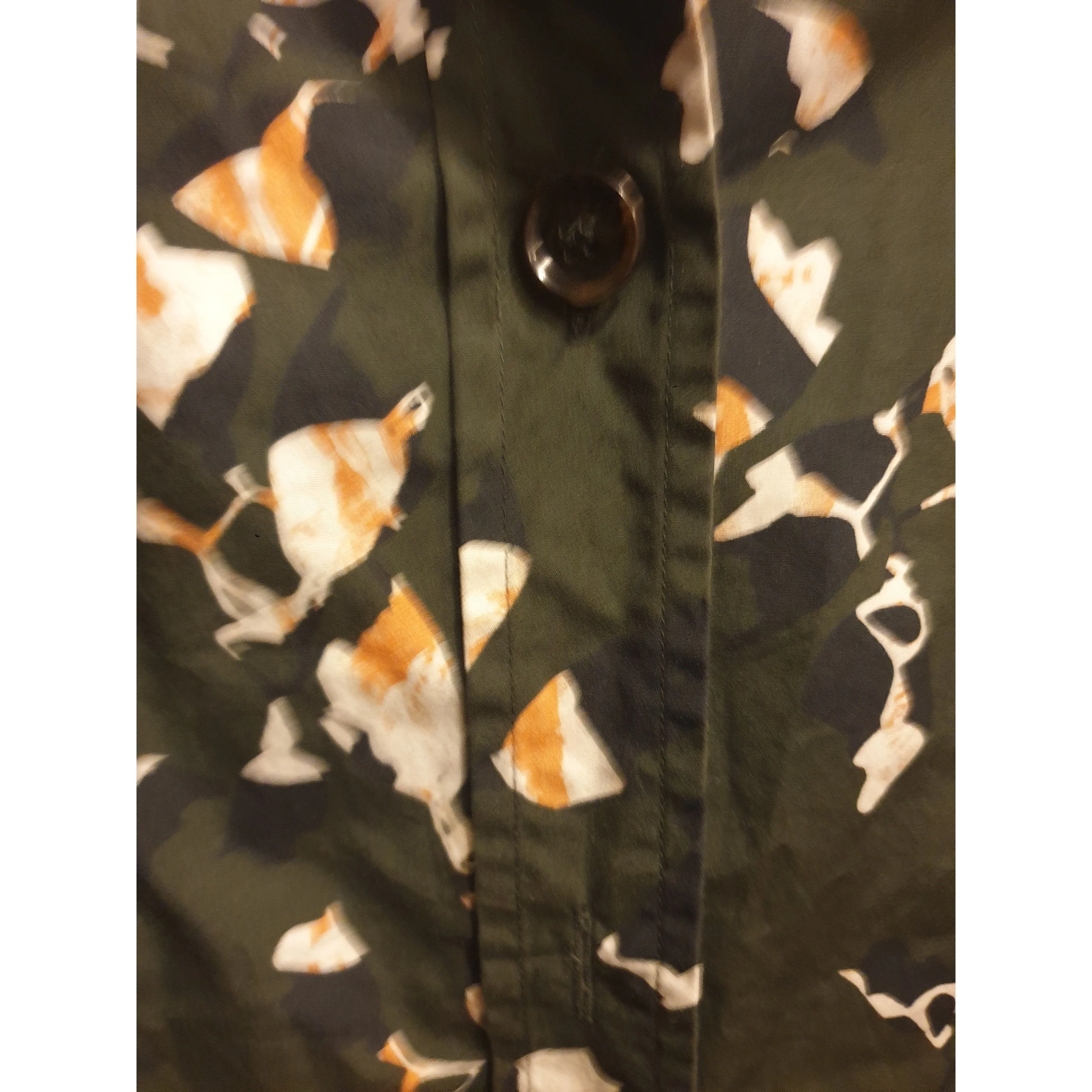 Cos dark green print 100% cotton light shirt jacket size 36 (best fits size 8)