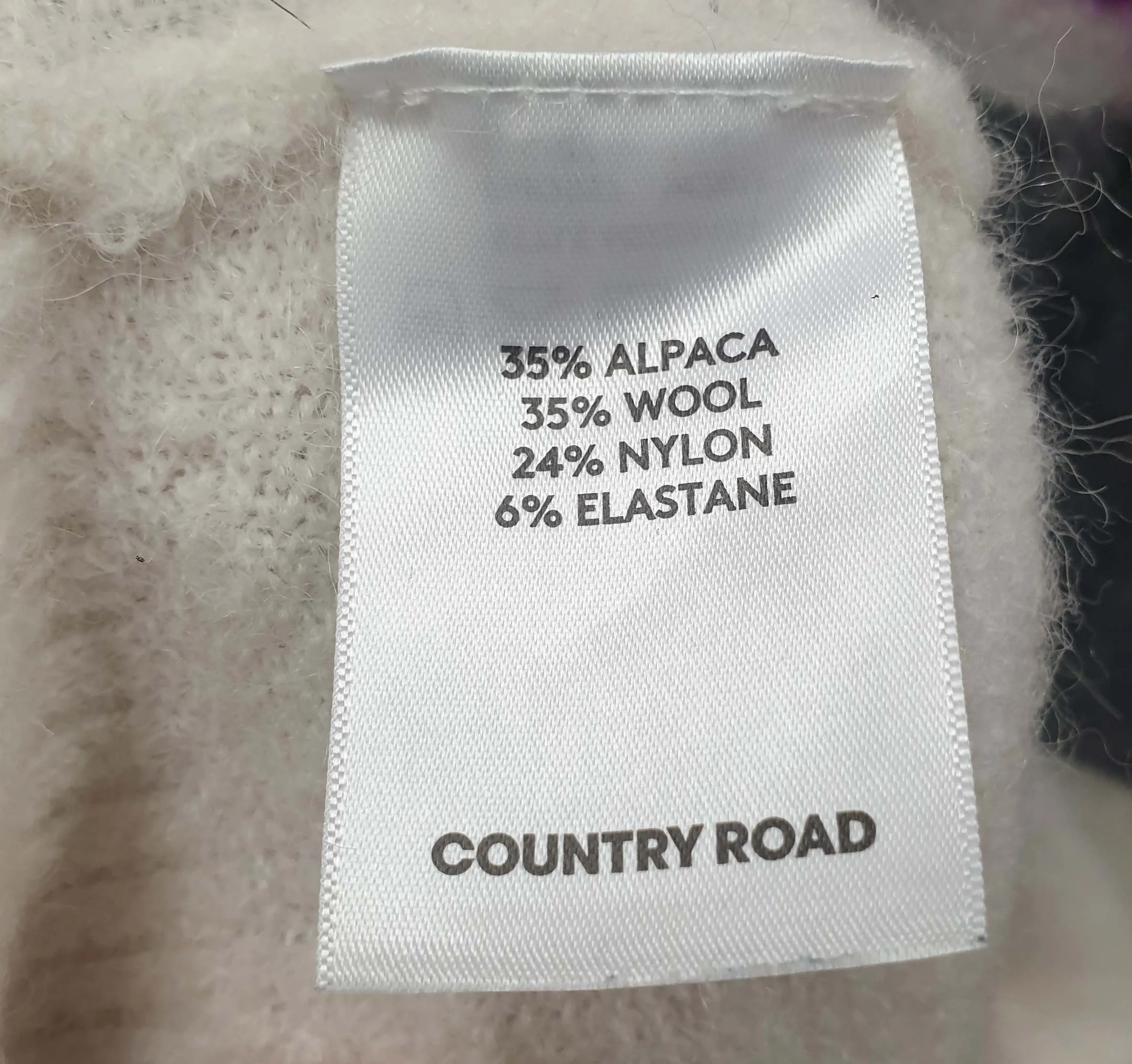 Country Road purple striped wool-alpaca knit jumper size S