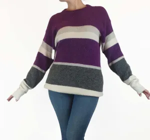 Country Road purple striped wool-alpaca knit jumper size S
