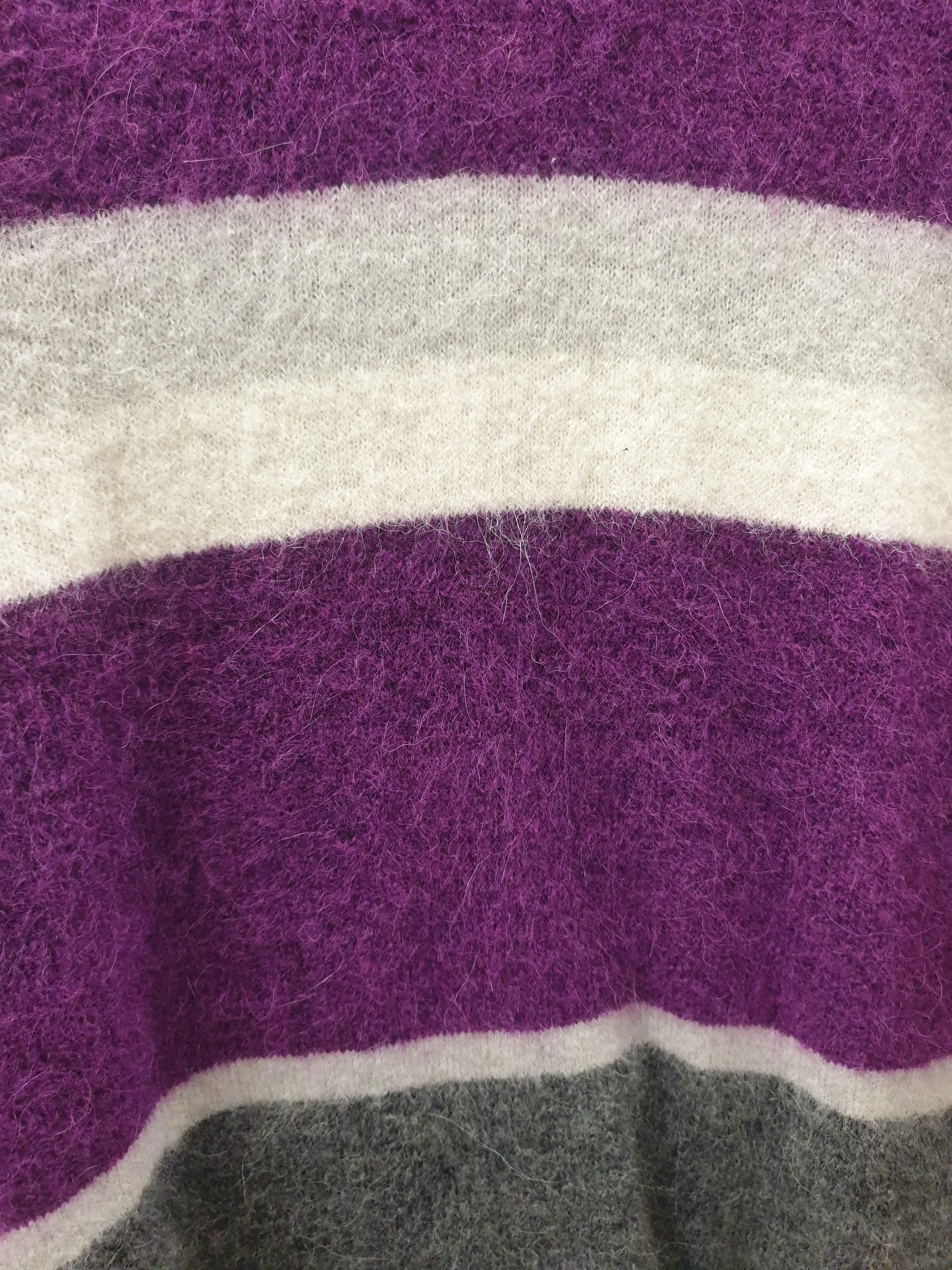 Country Road purple striped wool-alpaca knit jumper size S