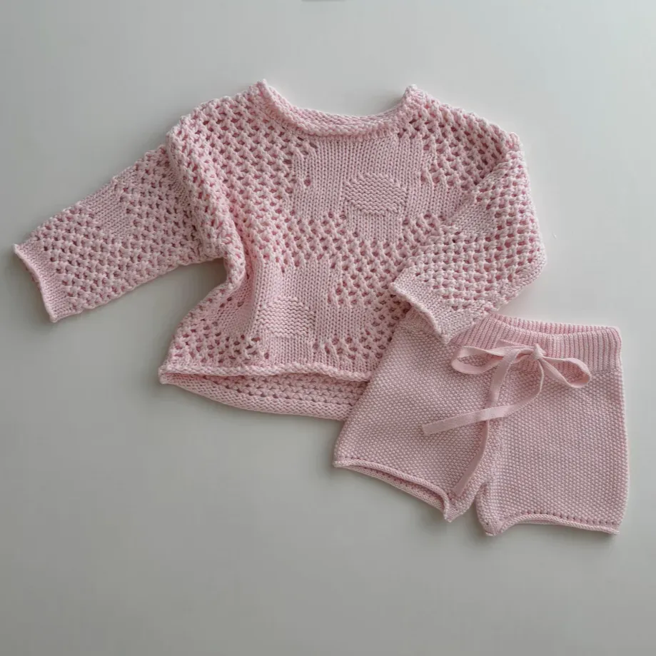 Crochet Sweater - Cherry Blossom