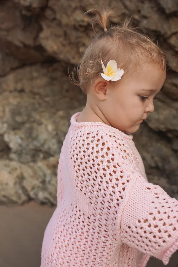 Crochet Sweater - Cherry Blossom
