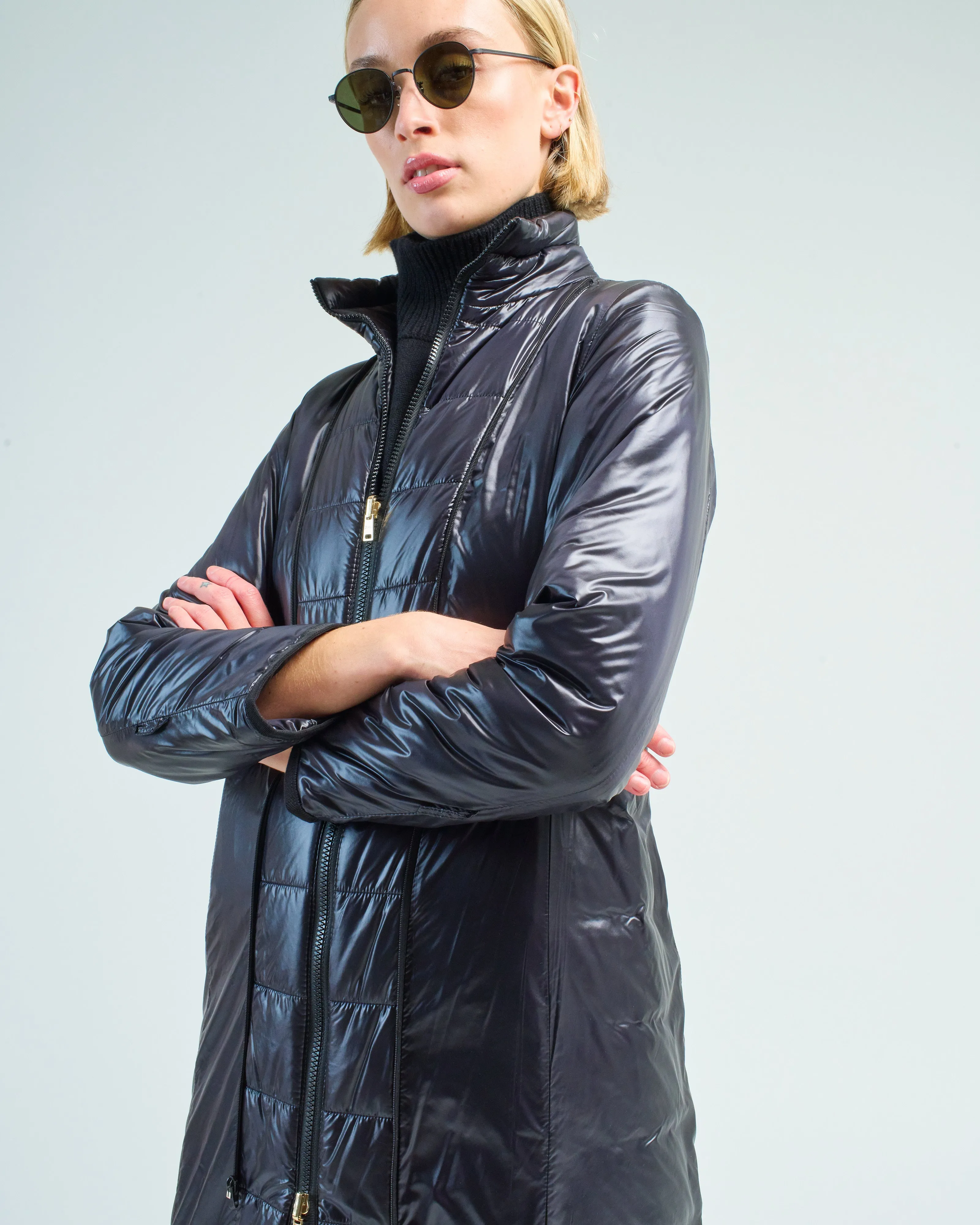 delon cotton double breasted trench 3 in 1
