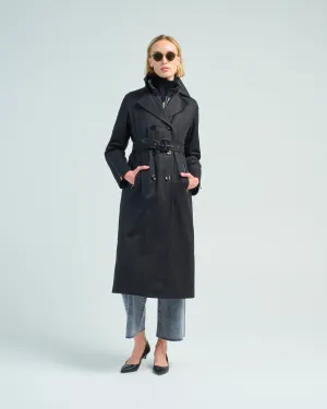 delon cotton double breasted trench 3 in 1
