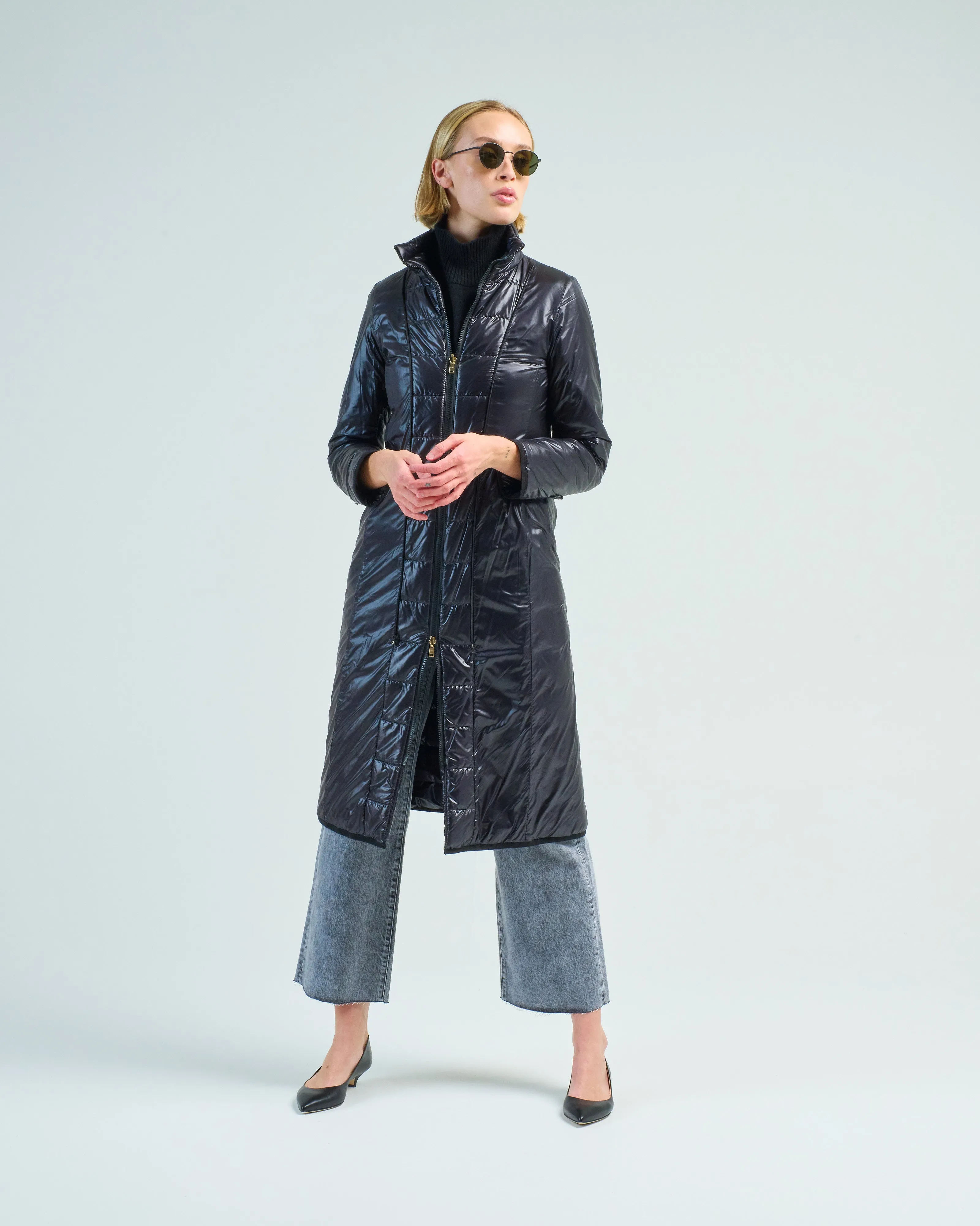 delon cotton double breasted trench 3 in 1
