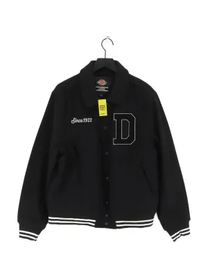 Dickies Men's Coat L Black Polyester with Acrylic, Cotton, Viscose