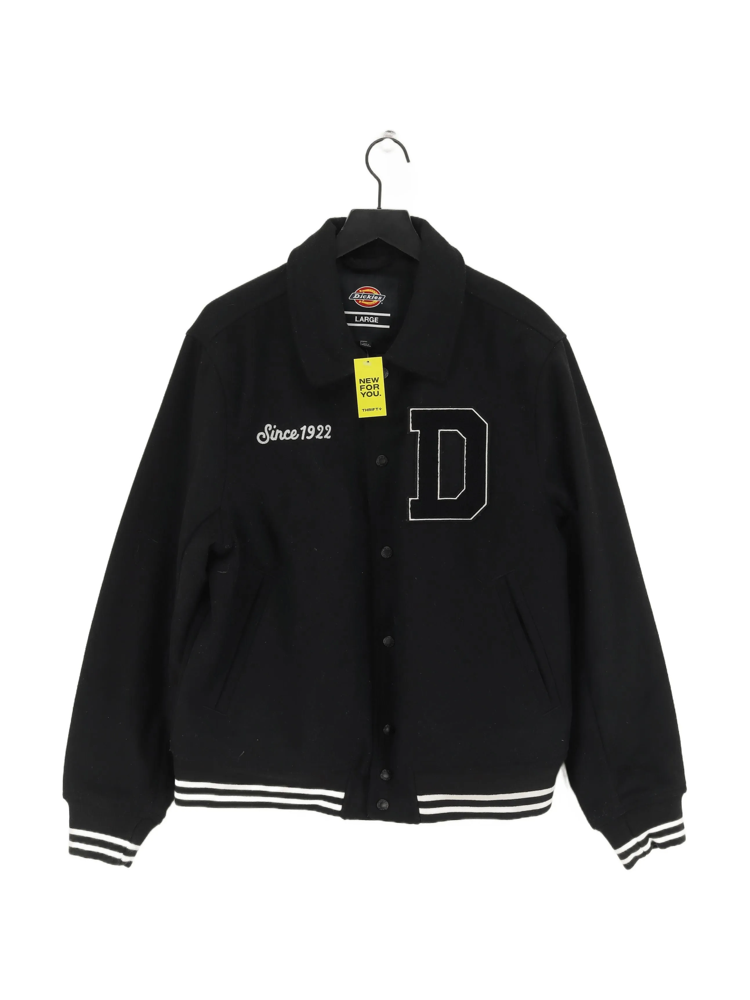 Dickies Men's Coat L Black Polyester with Acrylic, Cotton, Viscose