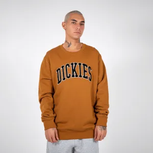 DICKIES2021 WOODWARD CREW NECK SWEATER K3210302 - BROWN DUCK