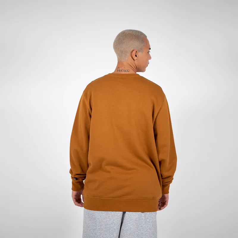 DICKIES2021 WOODWARD CREW NECK SWEATER K3210302 - BROWN DUCK