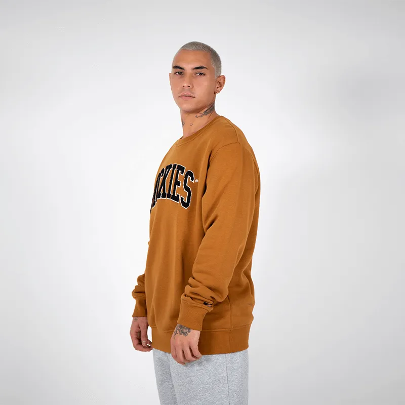 DICKIES2021 WOODWARD CREW NECK SWEATER K3210302 - BROWN DUCK