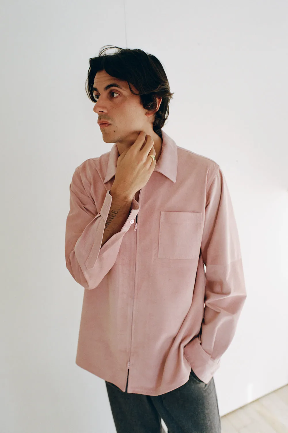 DIMITRIO ZIP SHIRT, ROSEATE