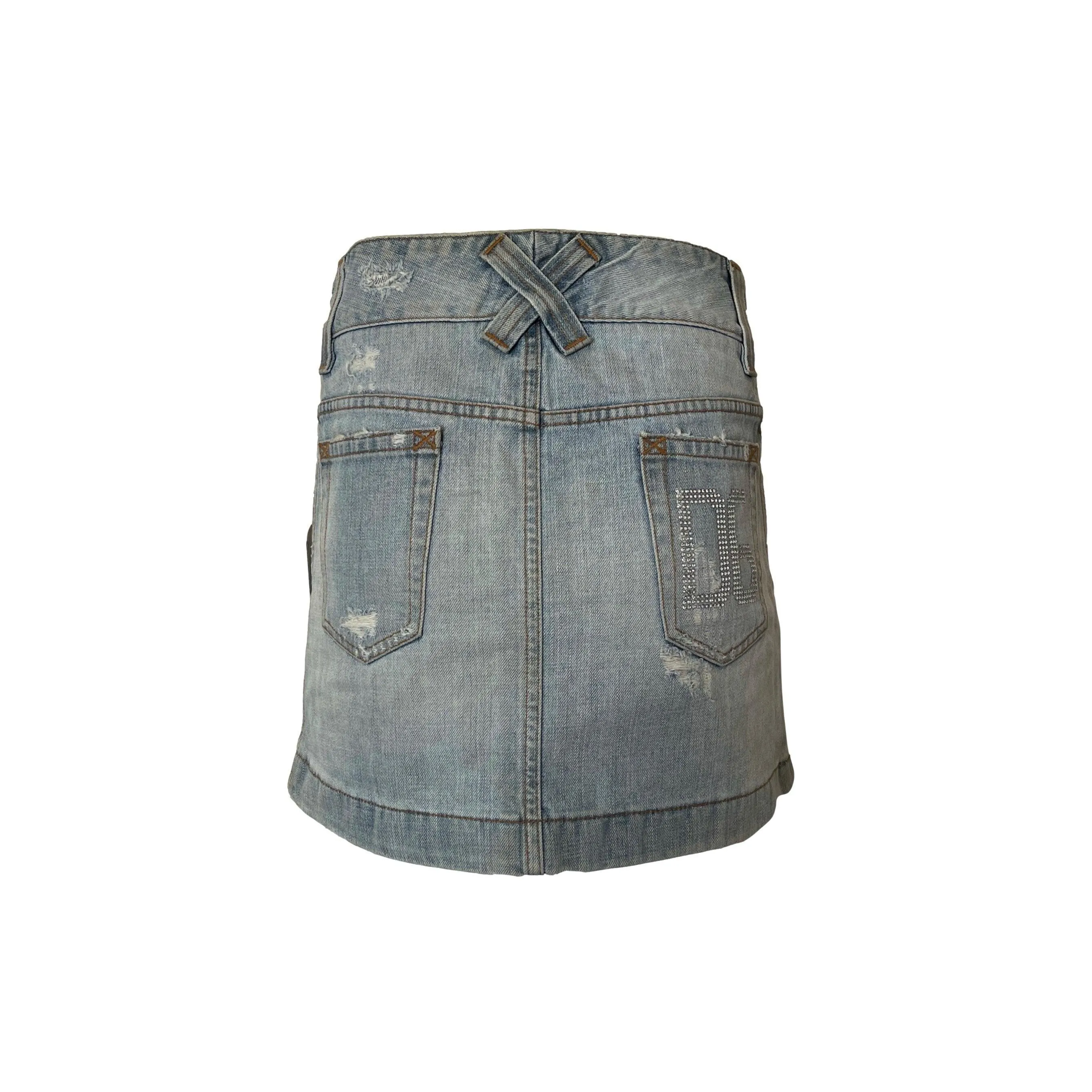 Dolce & Gabbana Denim Sequined DG Skirt