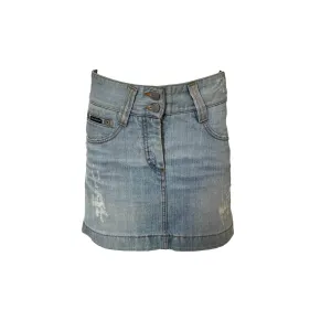 Dolce & Gabbana Denim Sequined DG Skirt