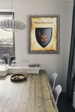 Dragotha Cult Original Heraldry of Greyhawk Anna Meyer Cartography Canvas Art Print