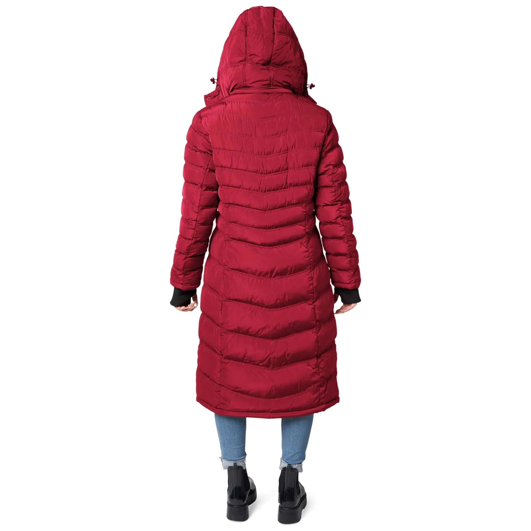 Elora Maxi Puffer: Warm, Vegan Winter Coat (40 Inch)