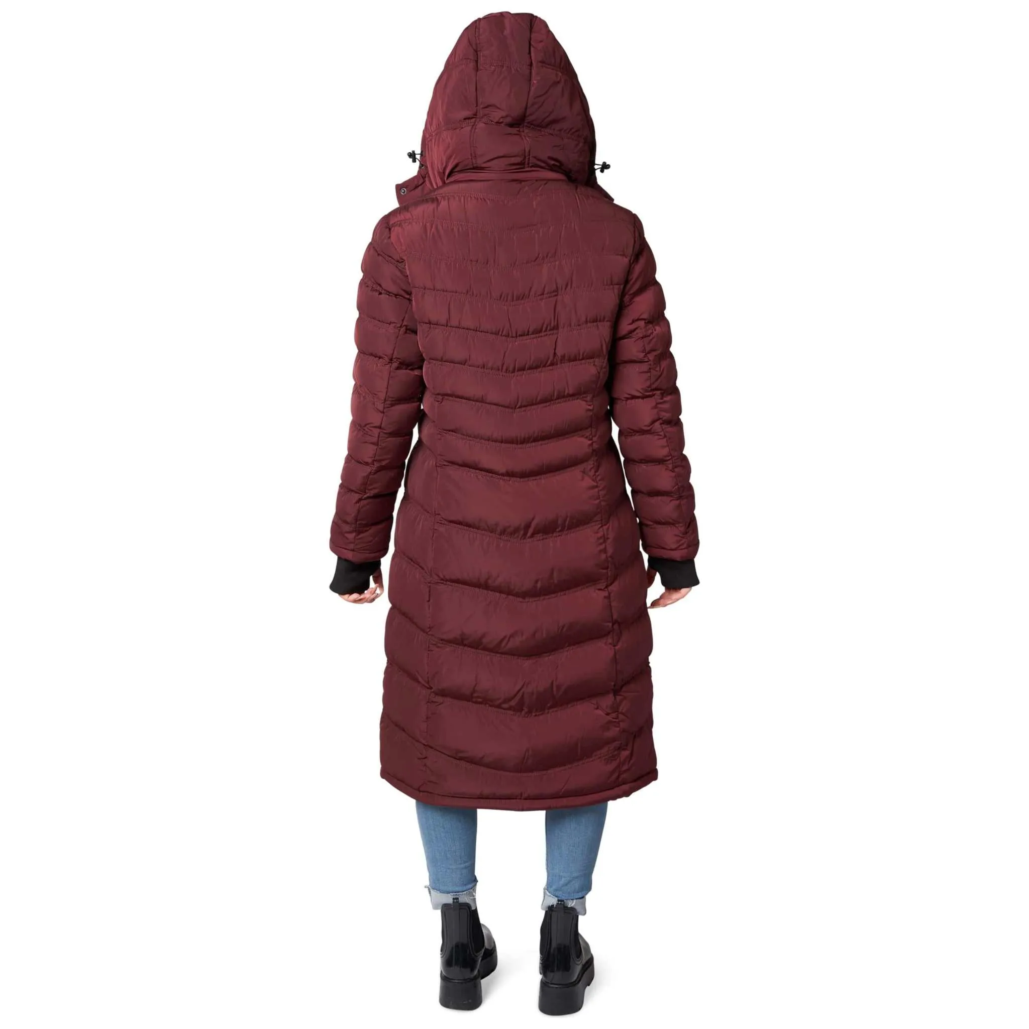 Elora Maxi Puffer: Warm, Vegan Winter Coat (40 Inch)