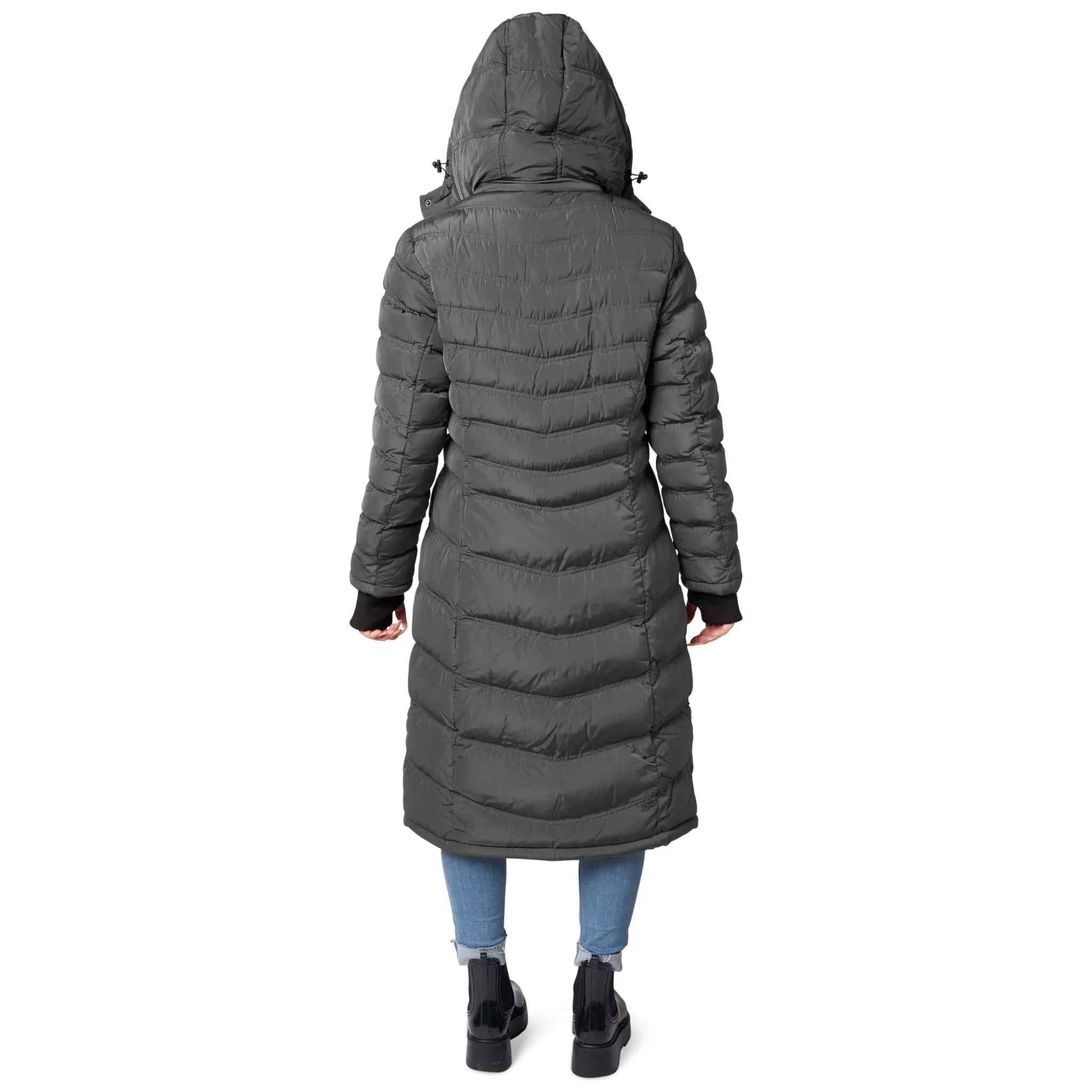 Elora Maxi Puffer: Warm, Vegan Winter Coat (40 Inch)