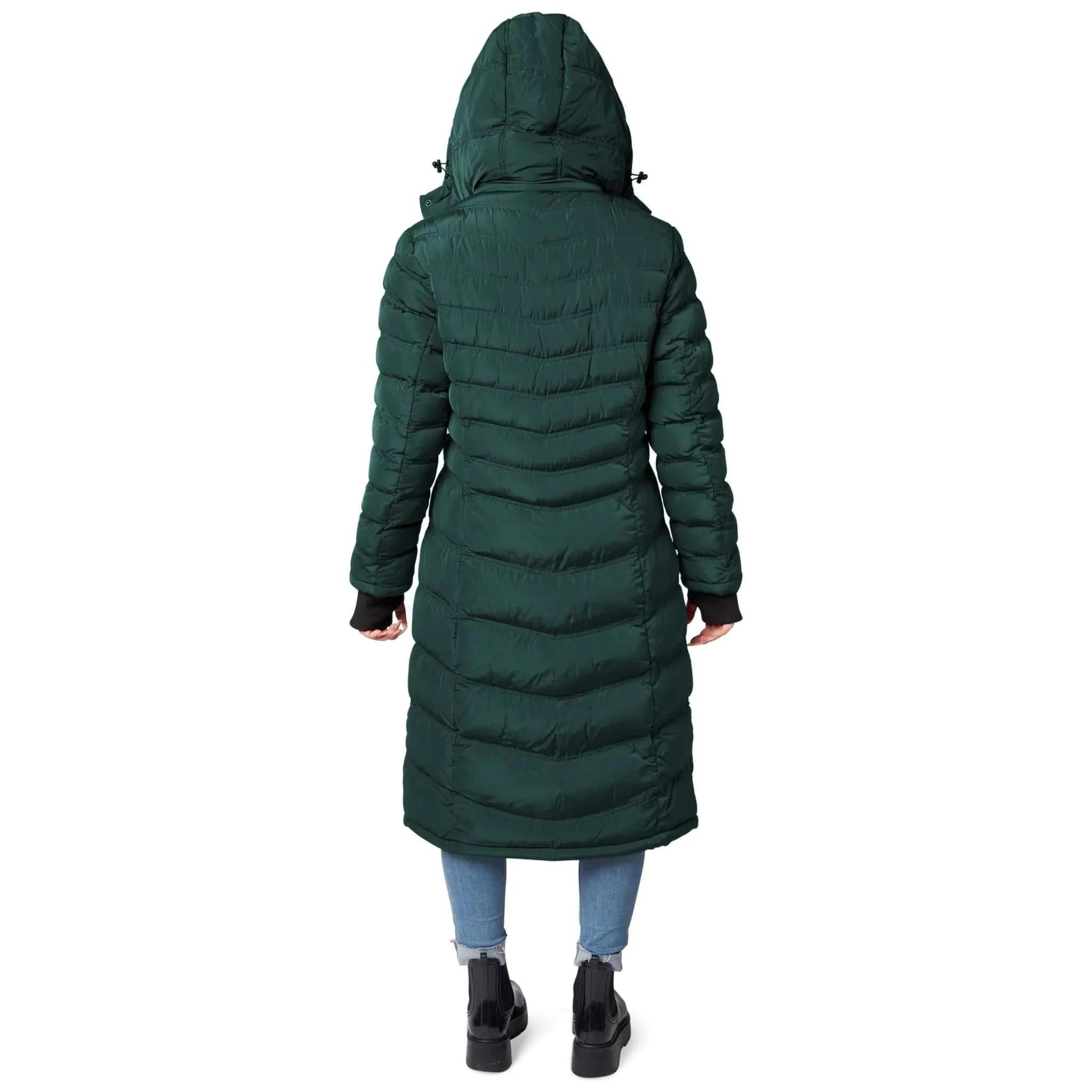 Elora Maxi Puffer: Warm, Vegan Winter Coat (40 Inch)