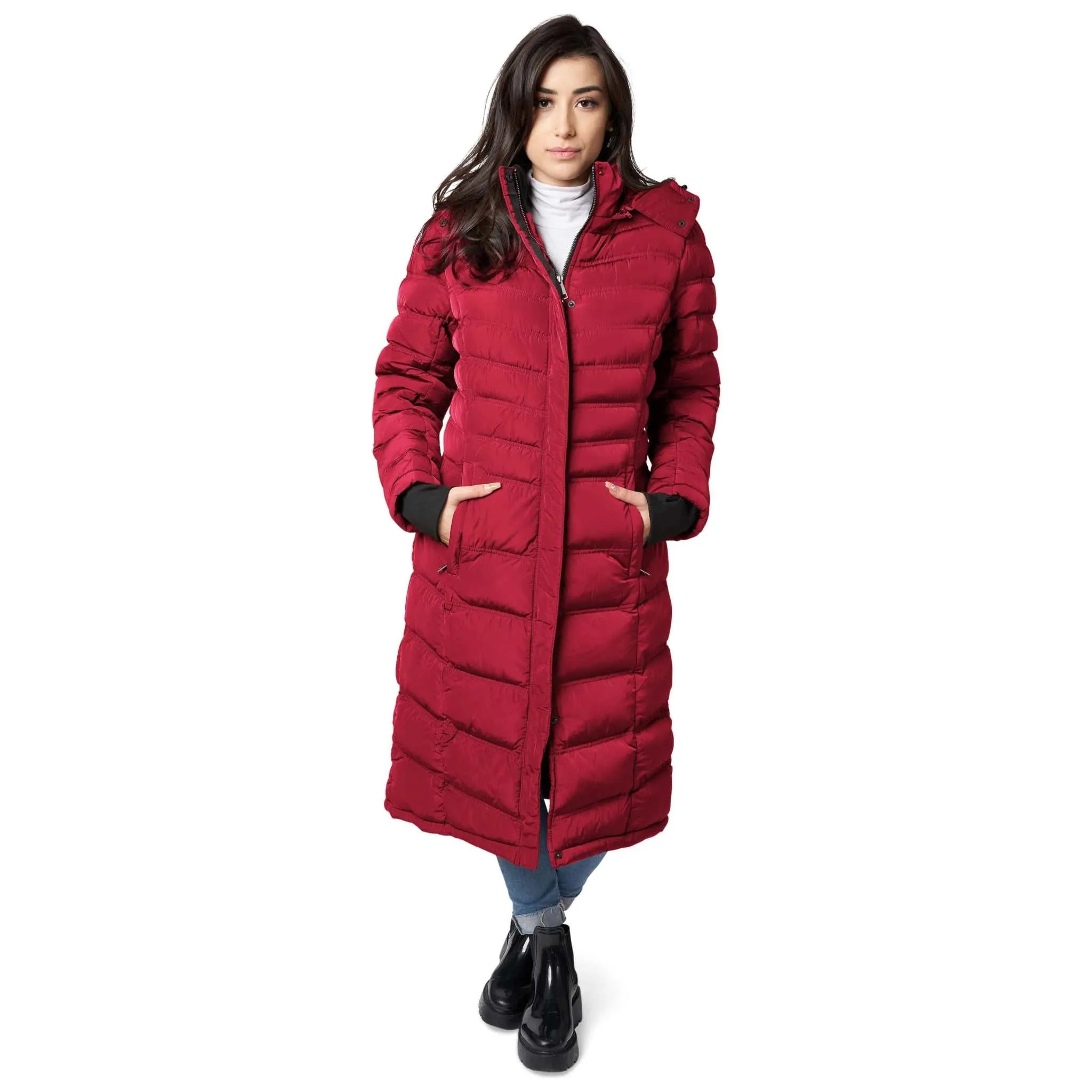Elora Maxi Puffer: Warm, Vegan Winter Coat (40 Inch)
