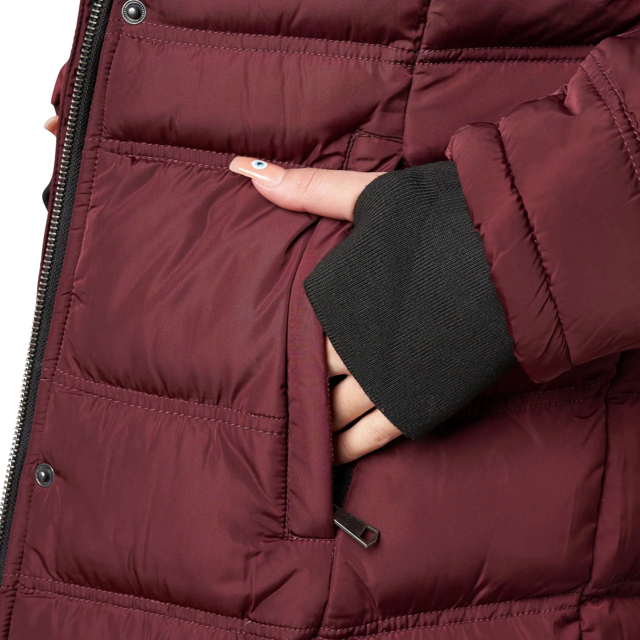 Elora Maxi Puffer: Warm, Vegan Winter Coat (40 Inch)