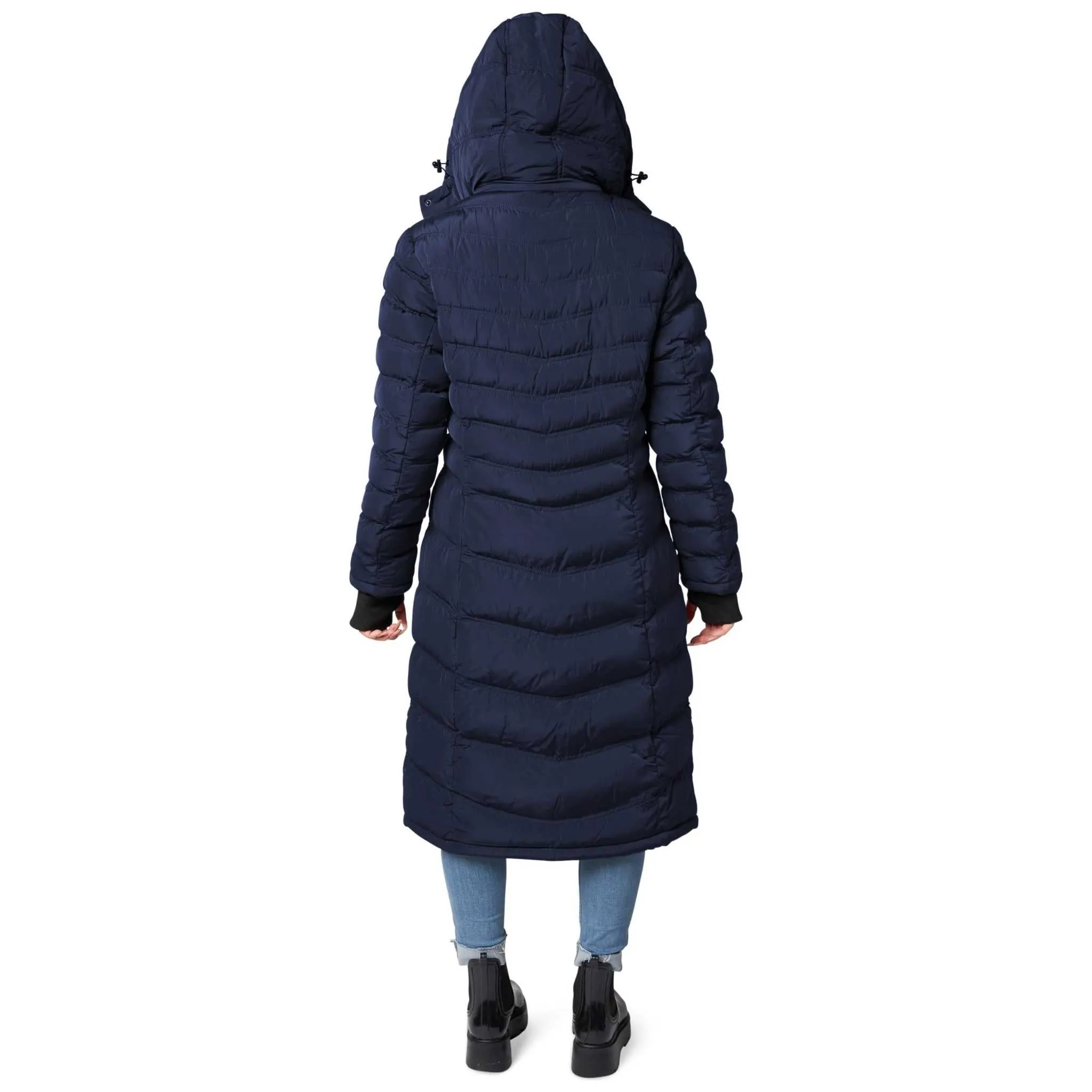 Elora Maxi Puffer: Warm, Vegan Winter Coat (40 Inch)