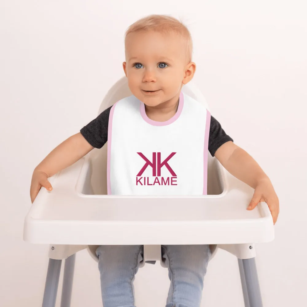 Embroidered Baby Bib 'Kilame logo'