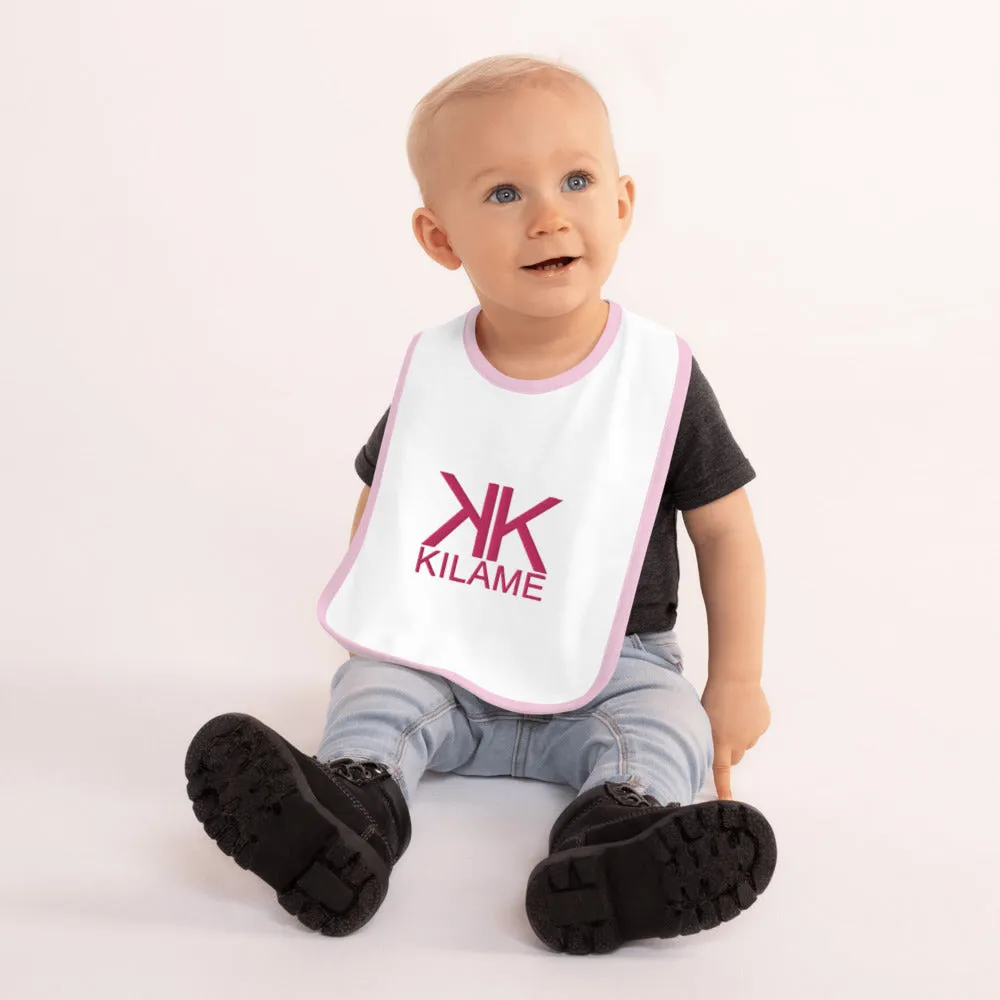 Embroidered Baby Bib 'Kilame logo'