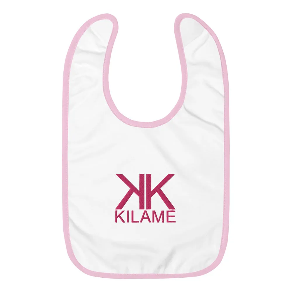 Embroidered Baby Bib 'Kilame logo'