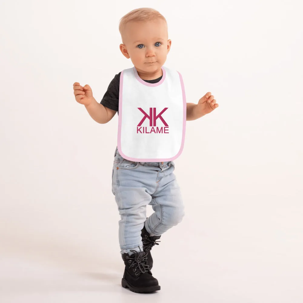 Embroidered Baby Bib 'Kilame logo'