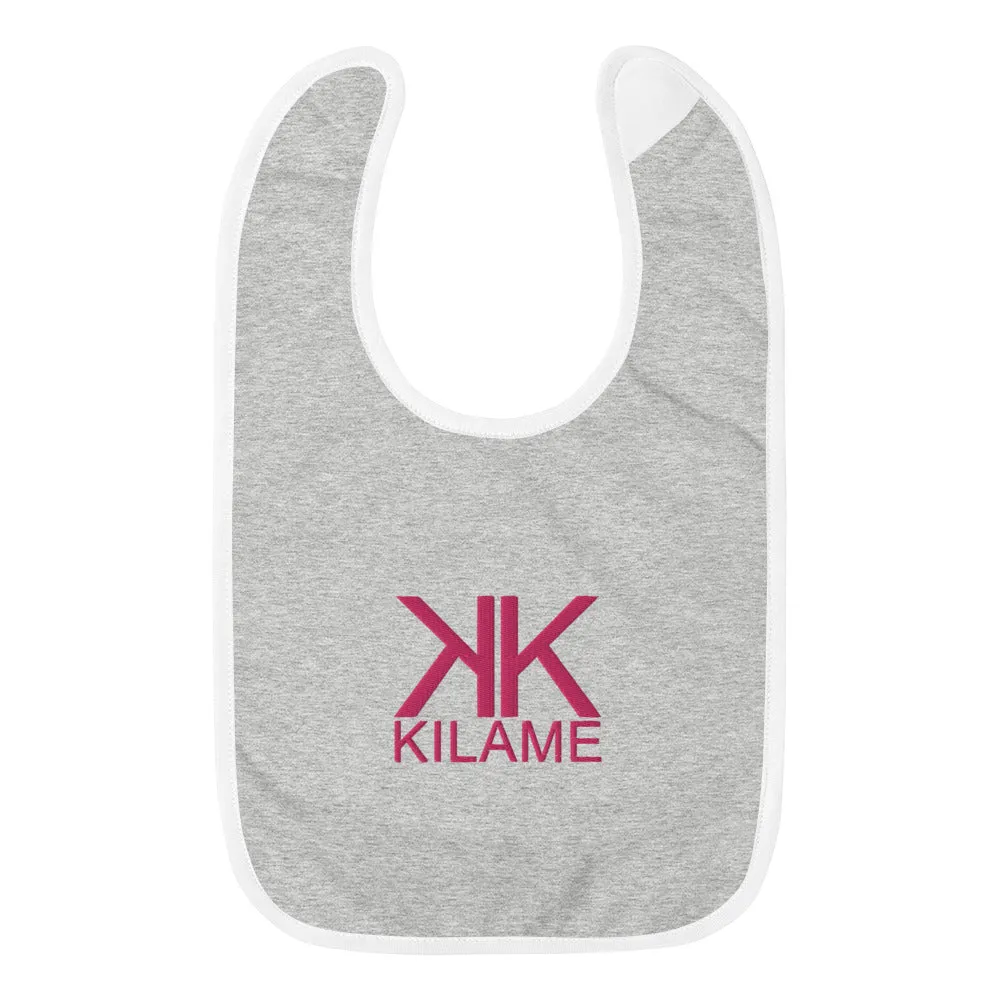 Embroidered Baby Bib 'Kilame logo'