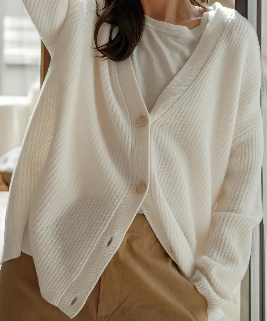 Embroidered Cocoon Cardigan