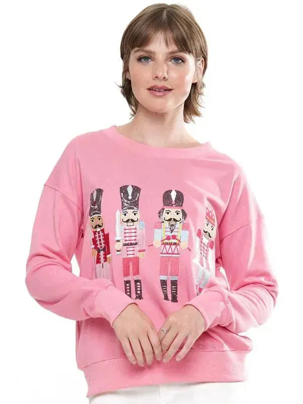 Embroidered Sequined Women Sweatshirt
