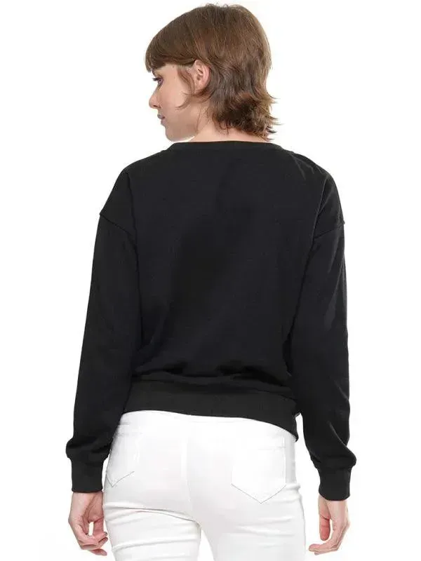 Embroidered Sequined Women Sweatshirt