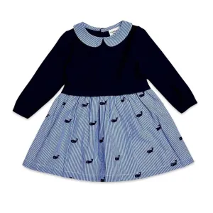Embroidered Whale Dress
