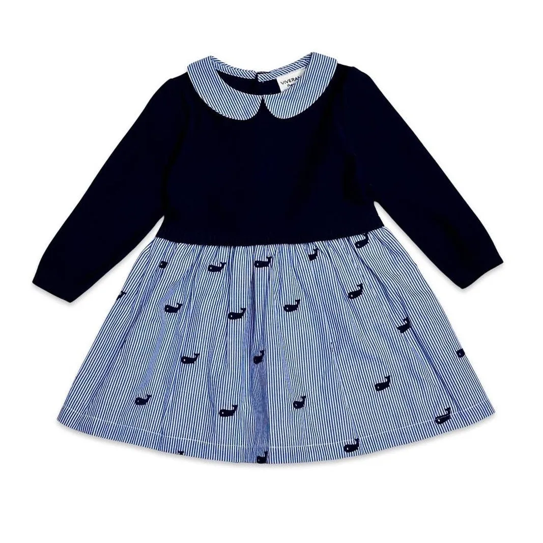 Embroidered Whale Dress