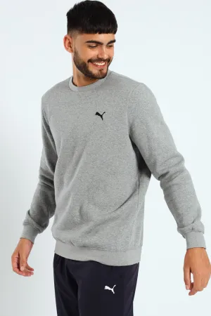 Essential Crew Fleece Top - Grey