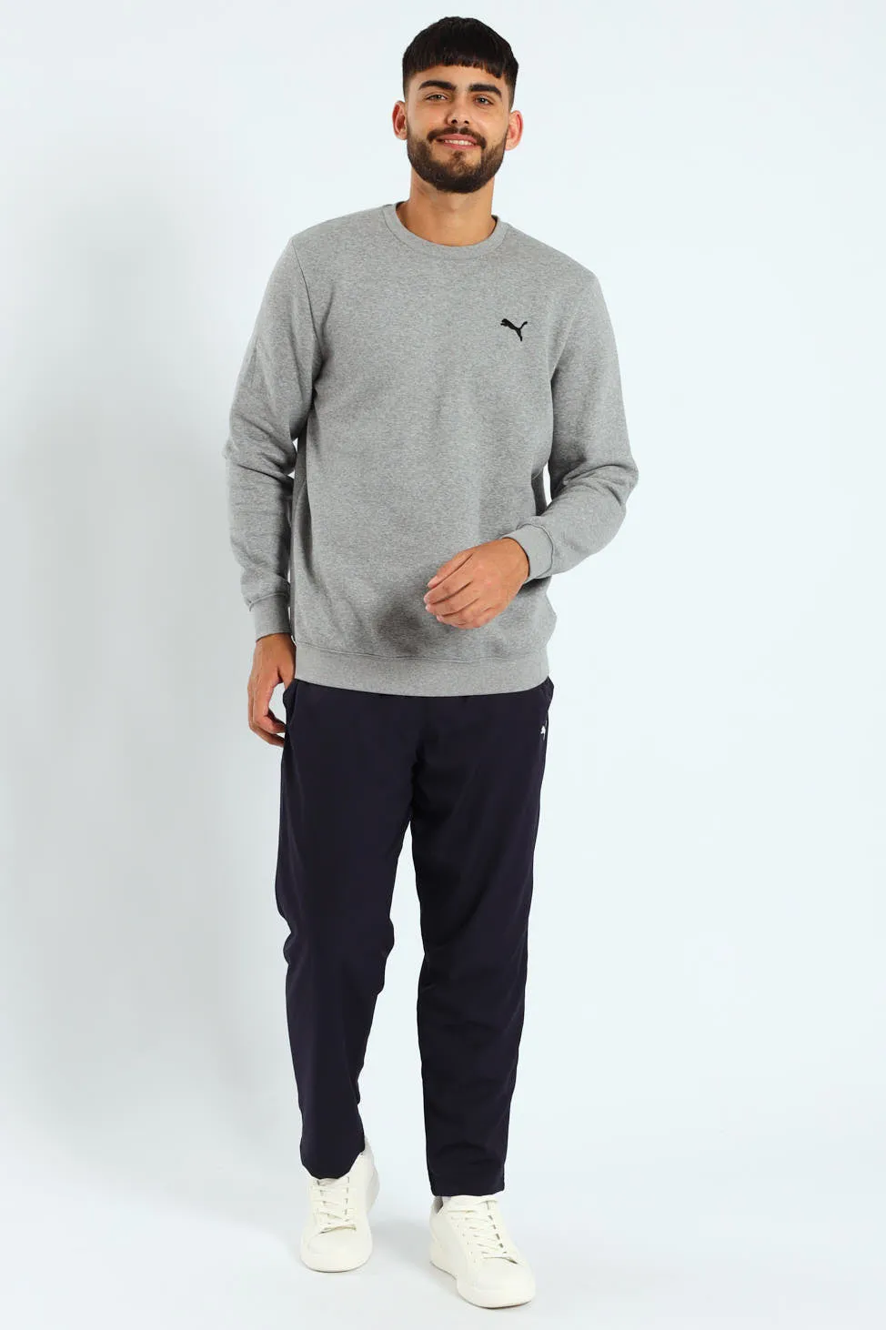 Essential Crew Fleece Top - Grey
