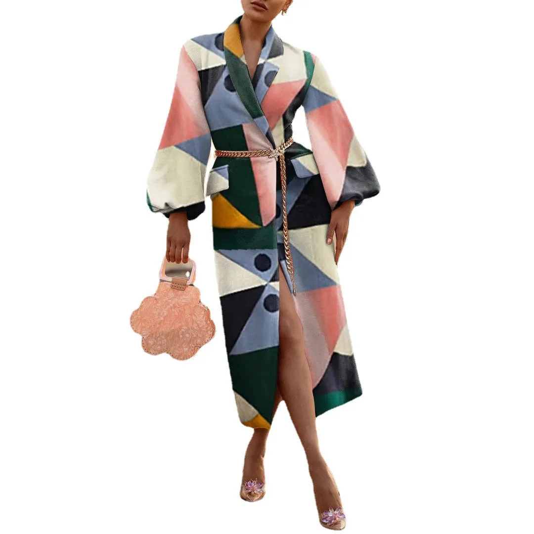 Fashion Letter Print Long Sleeves Coats for Women