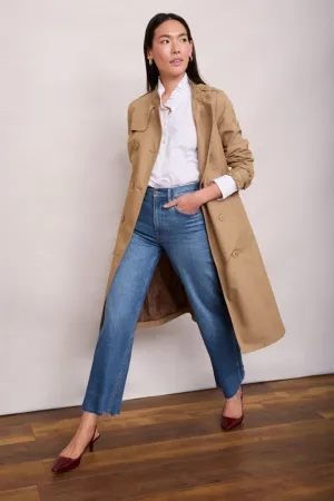 Faye Frill Trench Coat - Tan