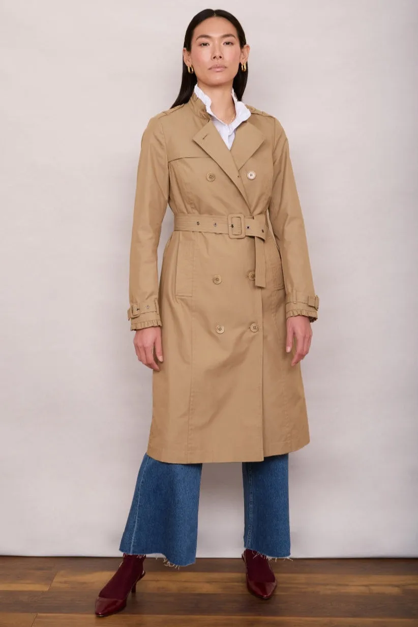 Faye Frill Trench Coat - Tan