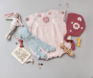 Flora Cotton Romper, Dusty Pink