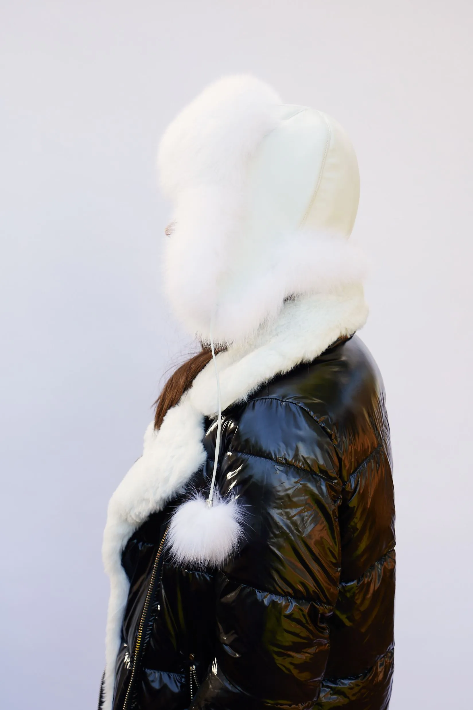 Fox Fur Trapper Hat (Leather Body)