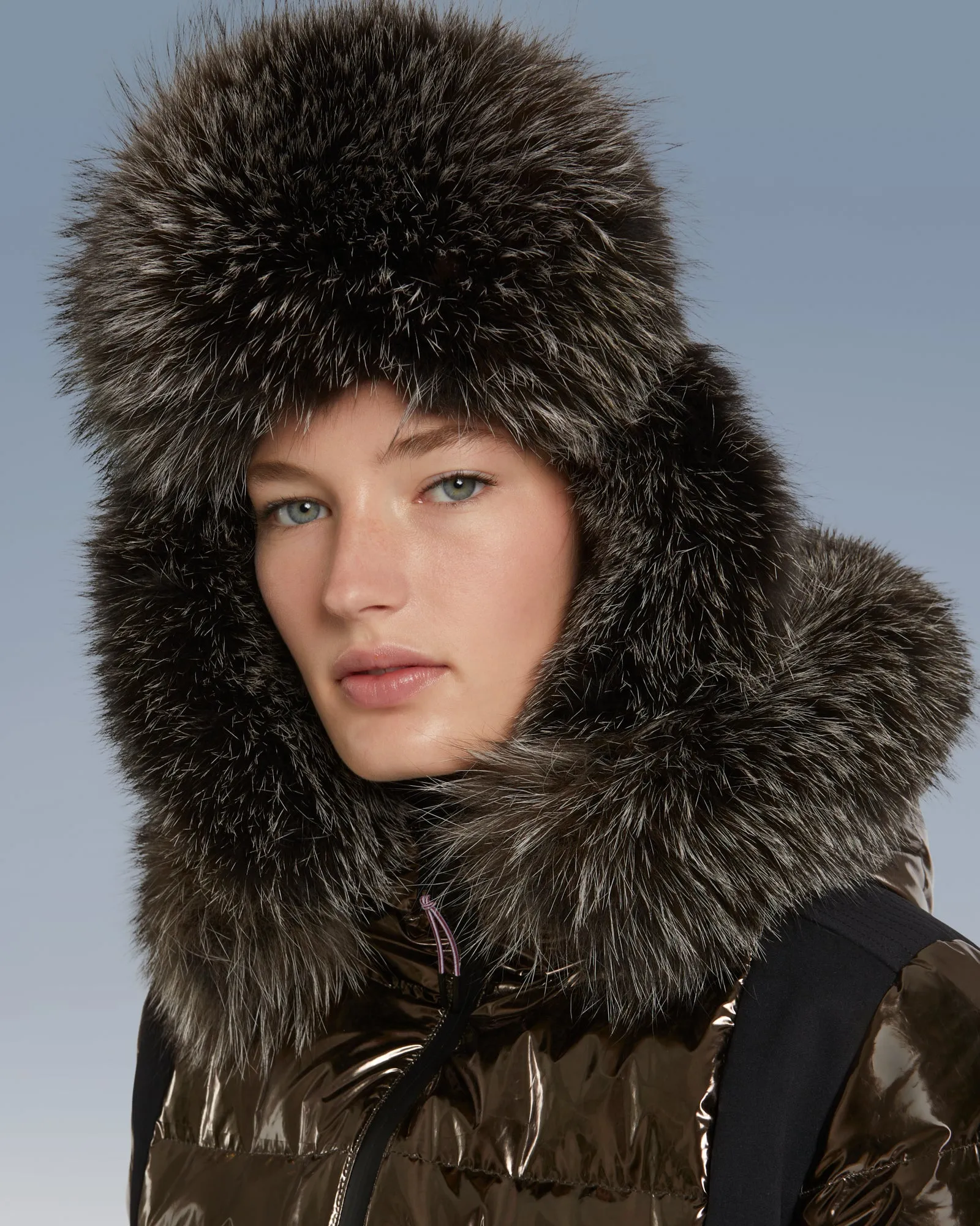 Fox fur trim chapka