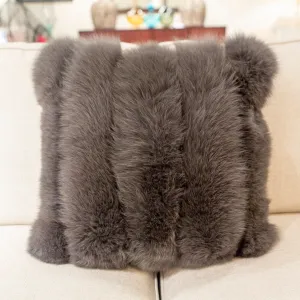 Fox Strip Warm Coal Pillow - Adri Collection